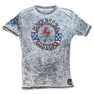 Affliction American Customs 13 Large Red White Blue Burnout Thin Large T-Shirt